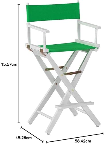 Miniatura 301 de Casual Home - Silla de director de 30 in, marco blanco, con lona color blanco, altura de barra