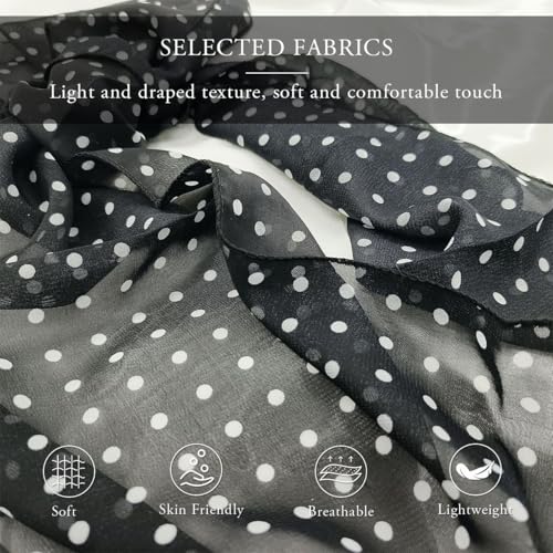 Skinny Scarf Narrow Long Neckerchief Rose Flower Styling Polka Dot Leopard Print y2k Style Slim Neck Scarf Choker4