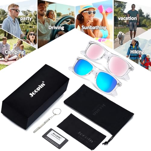Image of Joopin Square Sunglasses Polarized UV400 Designer Sun Glasses Men Women