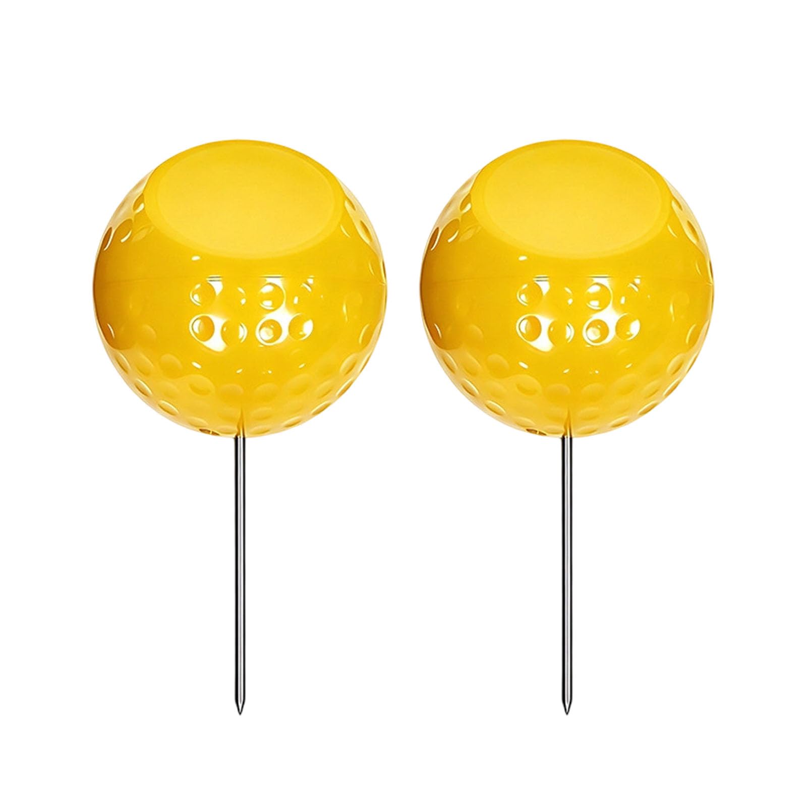 Marcadores de Campo de práctica para áreas de de Golf, Juego de marcadores de Cabeza de Bola de 2 Piezas con estacas de Suelo para colocación de césped Aire Marcador de instalaciones de