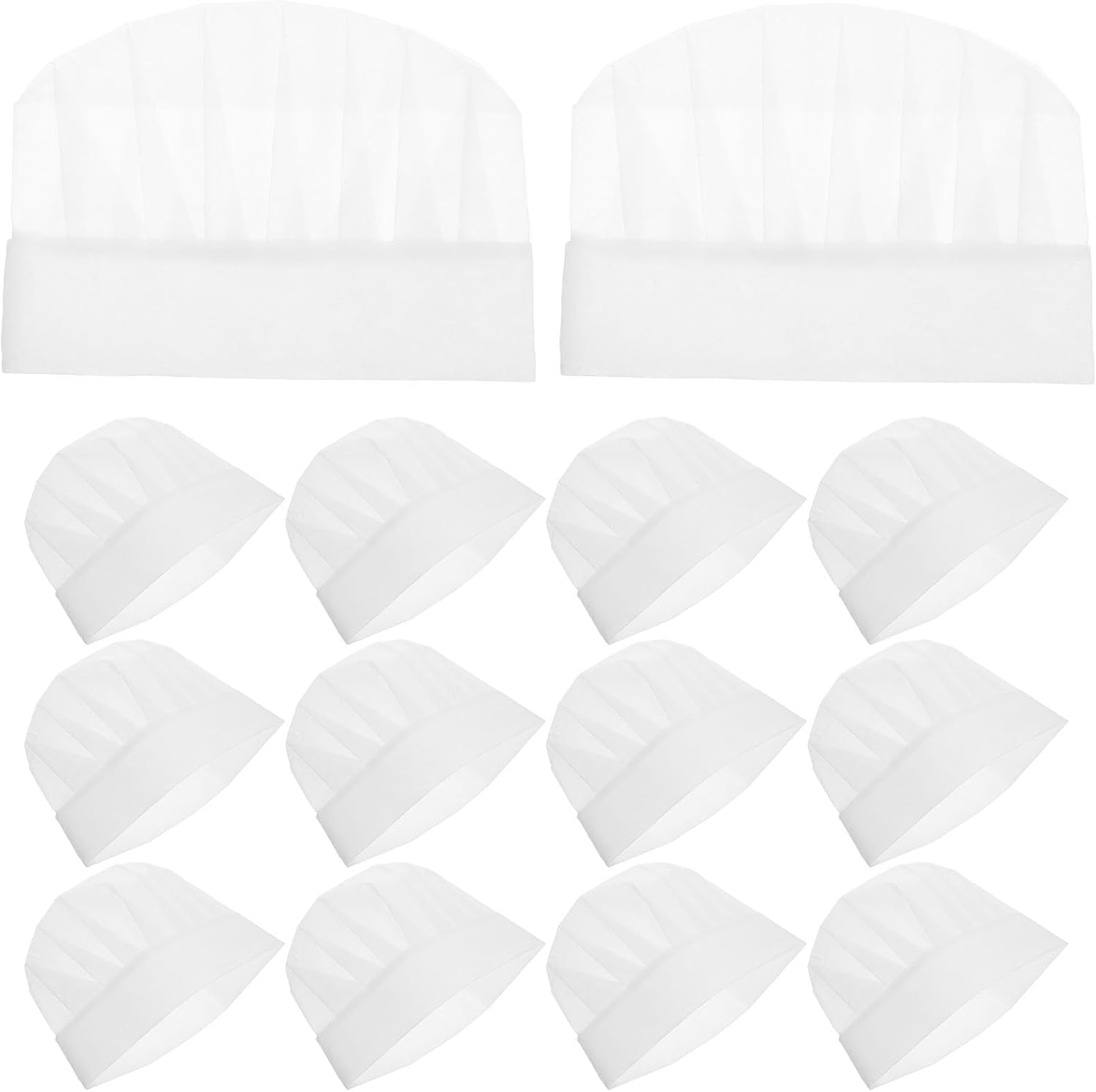 20pcs Kids Chef Hats, Disposable Chef Hats White Paper Bakery Hats DIY Your Cooking Chef Cap Chef Tall Hat Set for Home Kitchen Baking Party