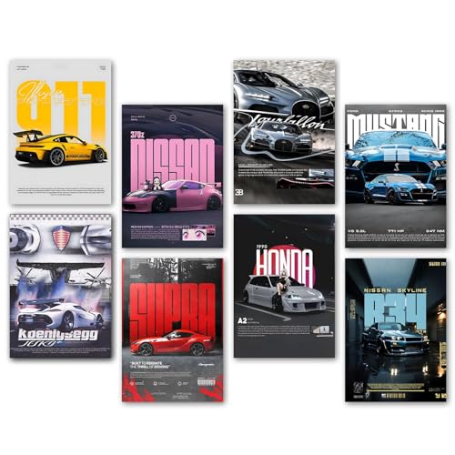 Wallgasm 8 Car Posters 8x12 inch 300 GSM Pack of 8 - Image 2