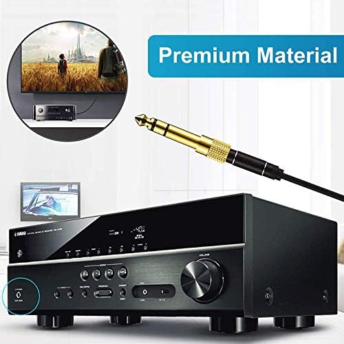Headphones Adapter, Jack 6.35mm to 3.5mm Mini Jack to 1/4 inch Jack Stereo Aux Jack Headphone Adapter Converter for Digital Piano 2 Pack