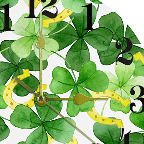 Horloge murale à quartz Saint Patrick silencieuse pour bien dormir