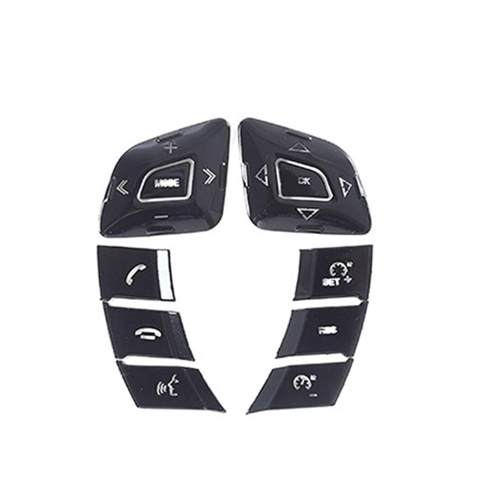 for Land for Rover for Range for Rover for Evoque 2012-2018 Car Steering Wheel Button Sticker Interior Accessories Car Interior Mouldings(Black)