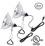 2-Pack Clamp Lamp Light Clip Light Bed Lamp, w/ 8.5-Inch Reflector, 150-Watt, 18/2 SPT 6 Feet Cord, UL Listed by The Dawson Bros …