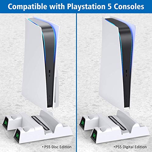Image of Tobo PS5 Stand with Suction Cooling Fan and Dual Controller Charger Station, 12 Games Storage Compatible with Playstation 5 (PS-5-COOLINGG-FAN-1) TD-368GA-01