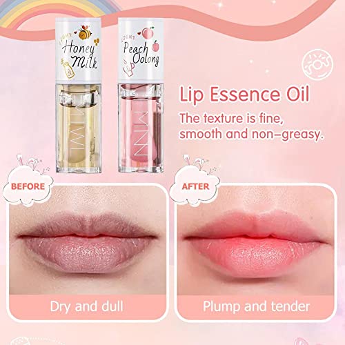 Kawaii Lip Gloss, Crystal Jelly Moisturizing Lip Oil, Hydrating Lip Gloss Long Lasting Lip Glow, Lip Care Moisturizes Plumper Vitam #TOP7