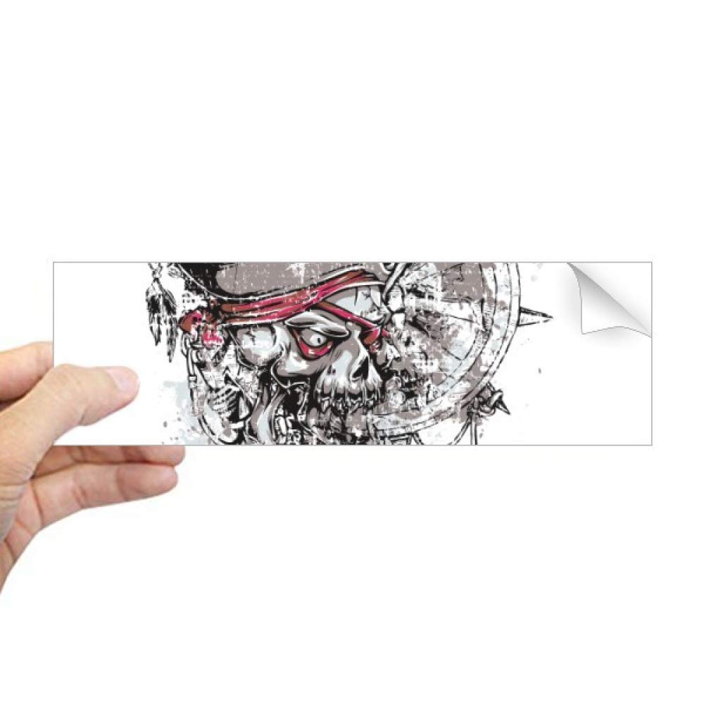 Sticker gouvernail crâne pirate graffiti pour personnaliser votre ordinateur portable