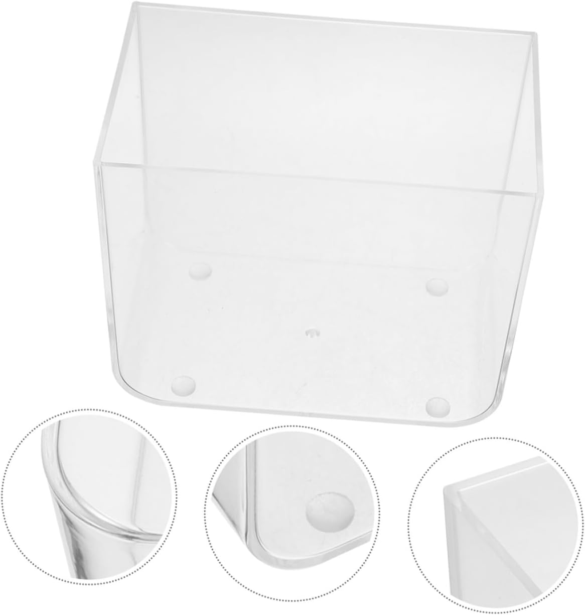 2pcs Open-top Aquarium for Betta and Turtles Compact Square Desktop Fish Tank Plastic Easy Cleaning Features for Small Spaces