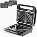 Grill électrique 3en1 XXL 1000W sans BPA appareil à sandwichs viandes grill gaufrier 3 grils appareil multifonctions cuisine