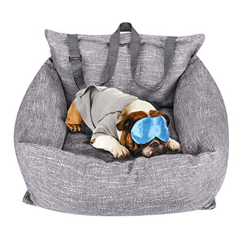 Yitesen Dog Car Seat Deluxe Travel Bed Dog Booster Car Seat Premium Quality