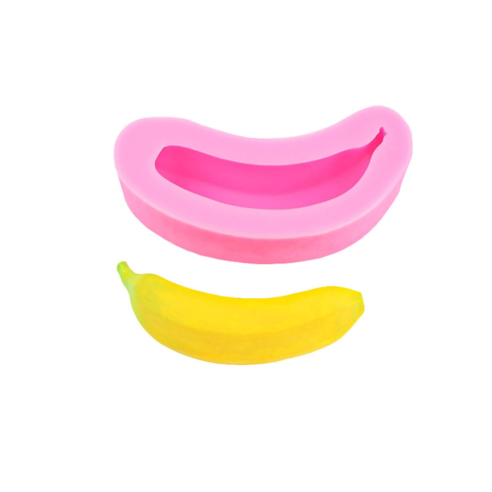 NUEAYMS Banana Shaped Silicone Fondant Mold Food Safe Silicone Cake Baking Mold for Making Chocolate Cake Fondant Decoration Easy Baking Molds