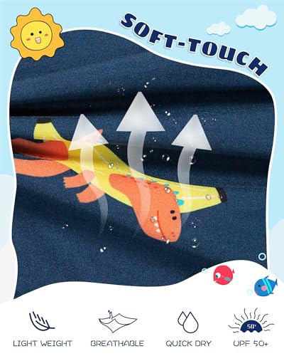 Image of SURF CUZ Boys Swim Trunks with Boxer Brief Liner Toddler Boy Stretch Swimsuit Shorts Quick Dry Swimming Trunks Bathing Suit