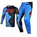 Willbros Combo de Pantalón de Punto Motocross Fuera del Camino Cycling Hombres Traje de Motocross Ropa de Carreras Blue (Jersey Adulto L/Pants W34)