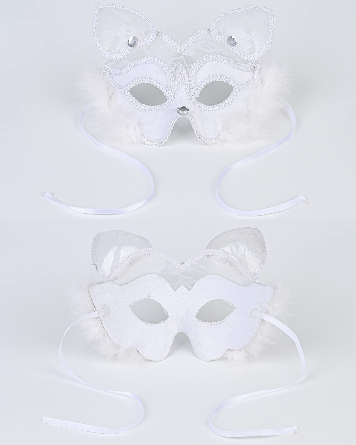 Cat Paw Thigh High Socks Golves, Cute Soft 3D Toe Beans Socks Mittens Kitten Claw Pad Socks for Girl Women Cosplay Set…: 2pcs White Mask