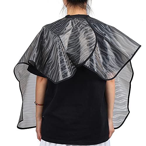 Capa de Corte de Cabello, Capa de Peluquero Antiestática, Capa de Maquillaje, Capa de Tinte para el Cabello con Textura Suave para Salón Profesional y Uso Doméstico (GREY)