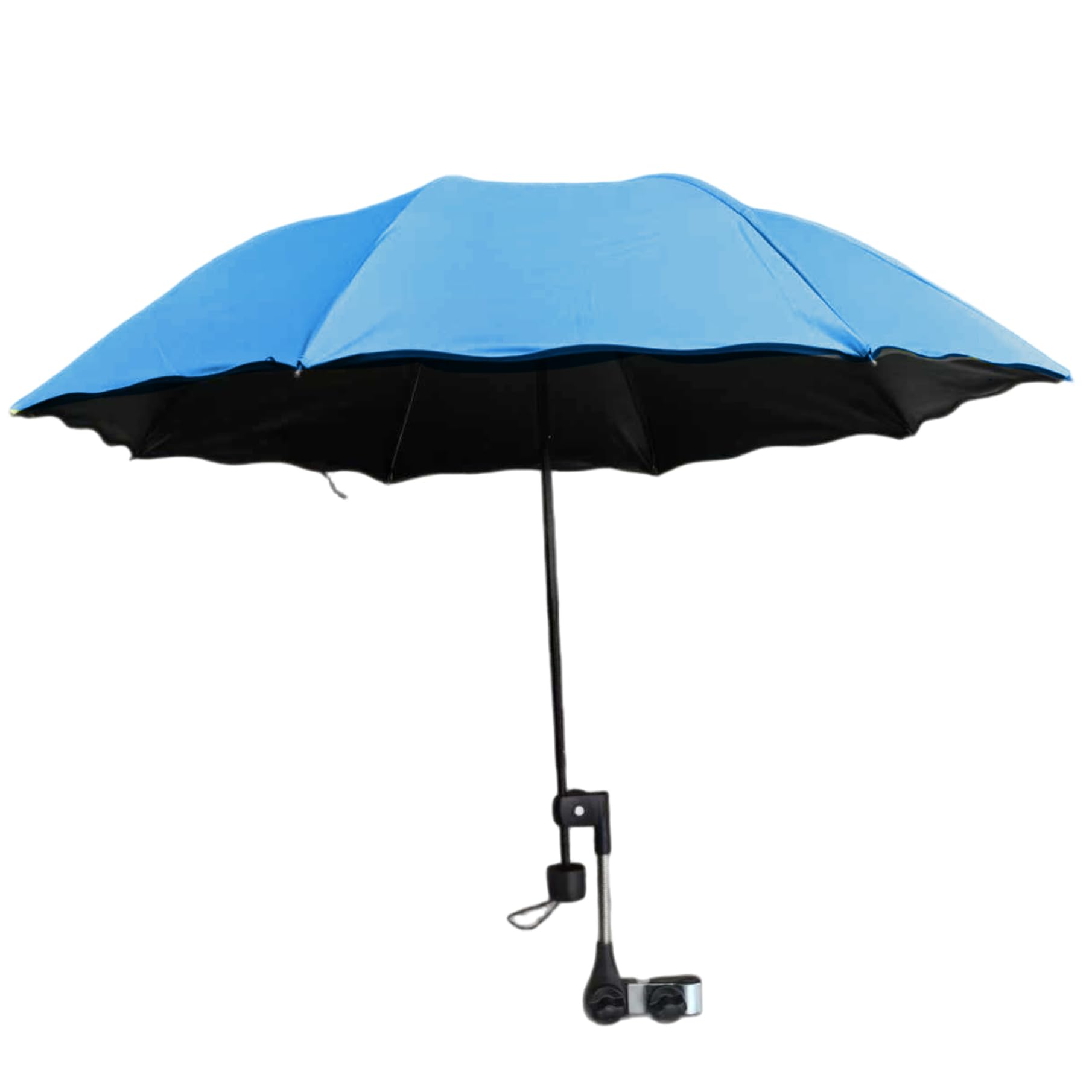 Licsaliwe Chair Umbrella with Clamp, Adjustable UV Protection for Beach, Camping, Wheelchair, Golf