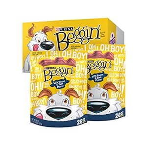Purina Beggin’ Strips With Real Meat Dog Treats With Bacon and Beef Flavors – (Pack of 2) 26 oz. Pouches