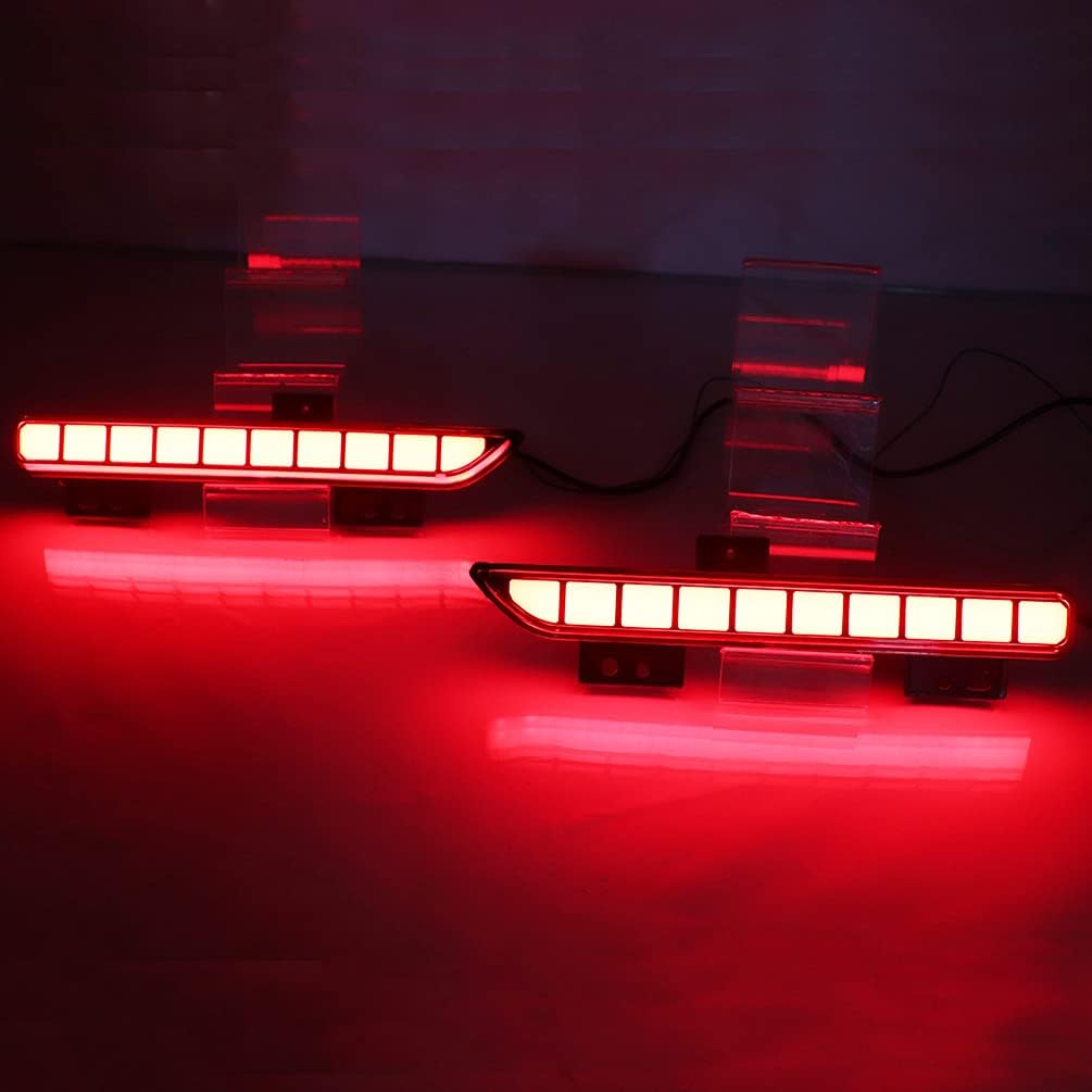 LED Rear Bumper Reflectors Brake Tail Driving Reversing Light Fog Lamps Assembly Accessories Kit Compatible With Ford Raptor F150 2016-2022