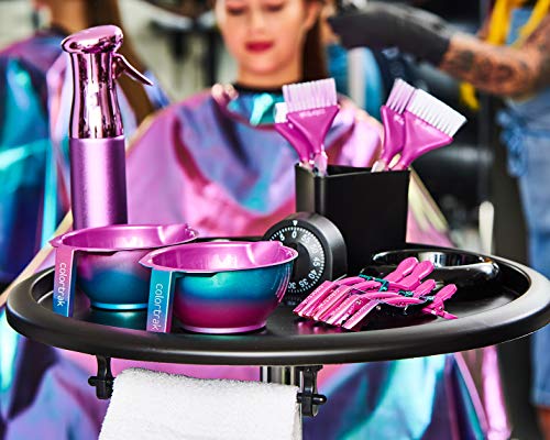 Colortrak Sc Aurora Bowls, Stackable Color Bowls With Non-Slip Rubber Bottom, Easy-Pour Spout Lip, Shimmer Gradient Design, Color Grid With Milliliter Measurements, 2 Bowls #TOP3