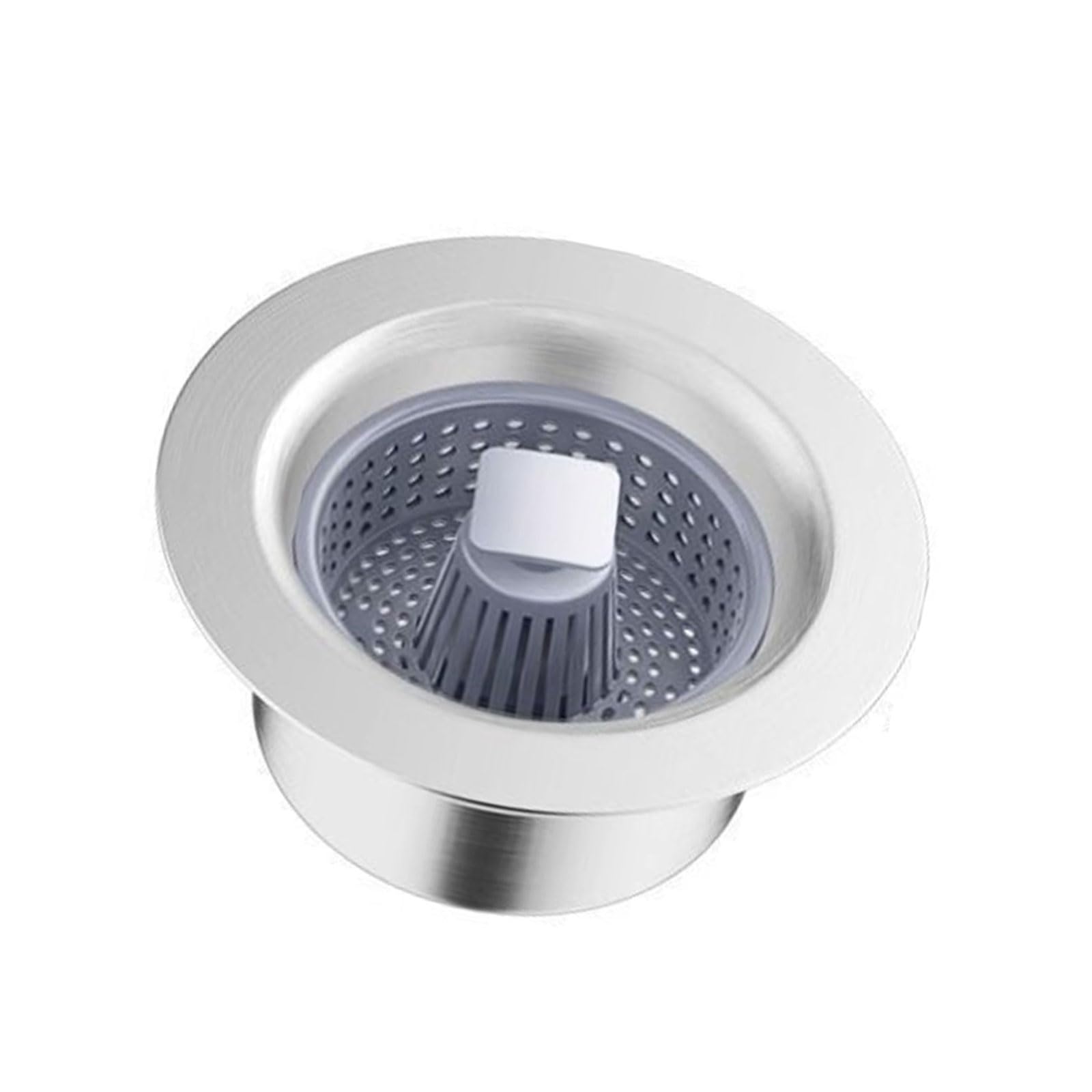 NVOQILIN Jump Center Technology Sink Strainer Additional Rustless Filter Net Prevents Obstructs and Bad Odors Kitchen Sink Drain Lid