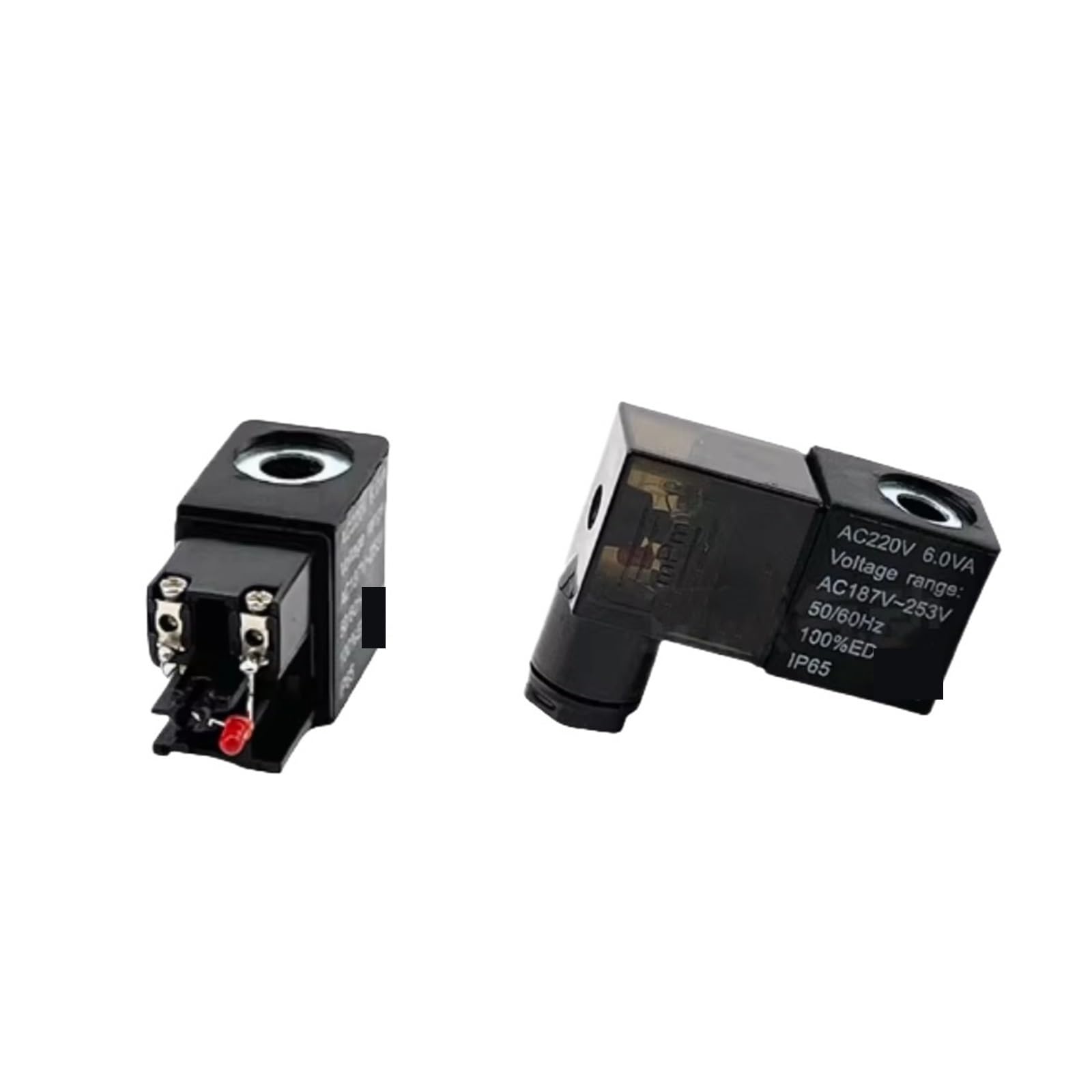 1pcs Electromagnetic Valve AC220V Coil 4V210-08 Valve Head 4V310 Pure Copper 4v410 with Light DC24V 12V 3V4V