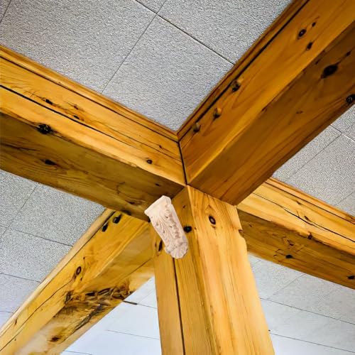 Ménsulas de madera tallada de 4.33x1.88 pulgadas para columnas de salón pack de 2 4