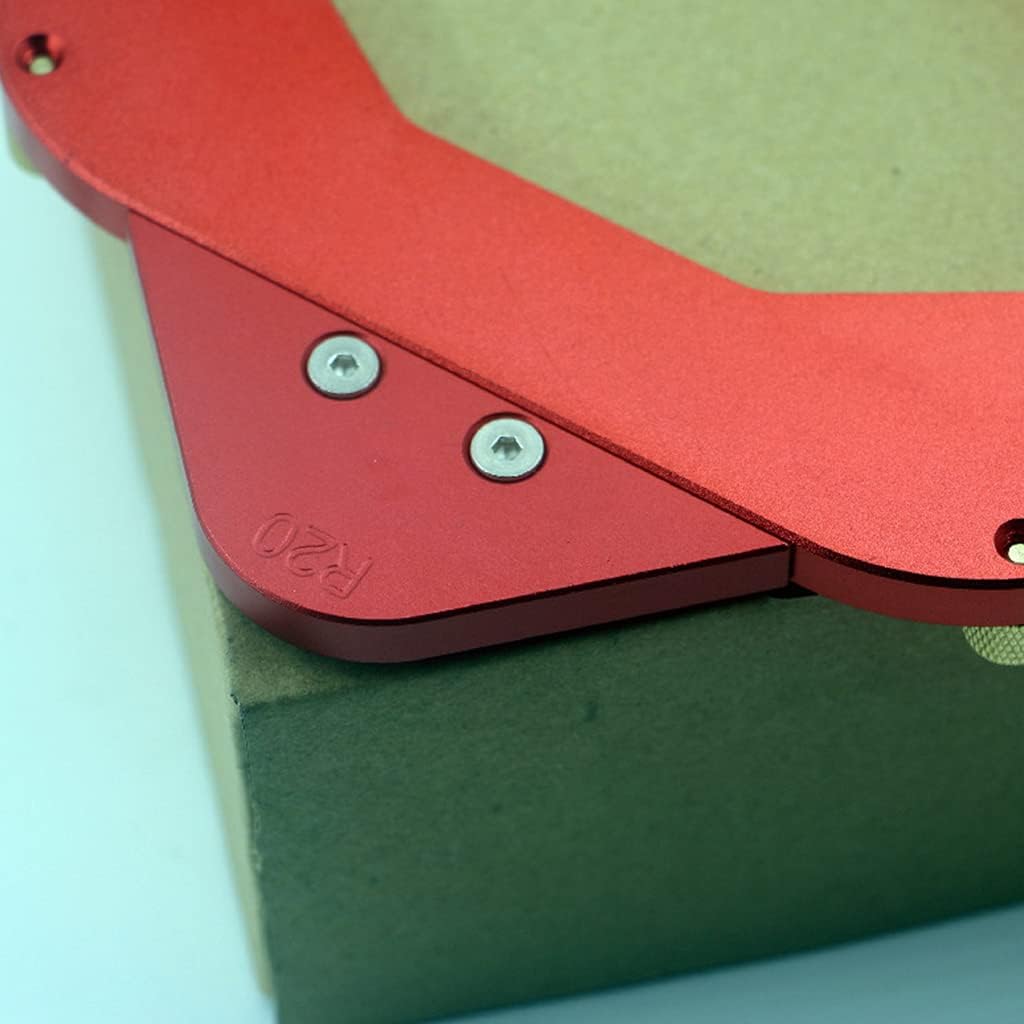 Woodworking Fillet Gauge Radius Quick-Jig Router Table Round Corner Template R5-R35 T10-T30 Aluminium Alloy