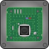 StickerTalk CPU Motherboard Vinyl Sticker, 3 inches by 3 inches