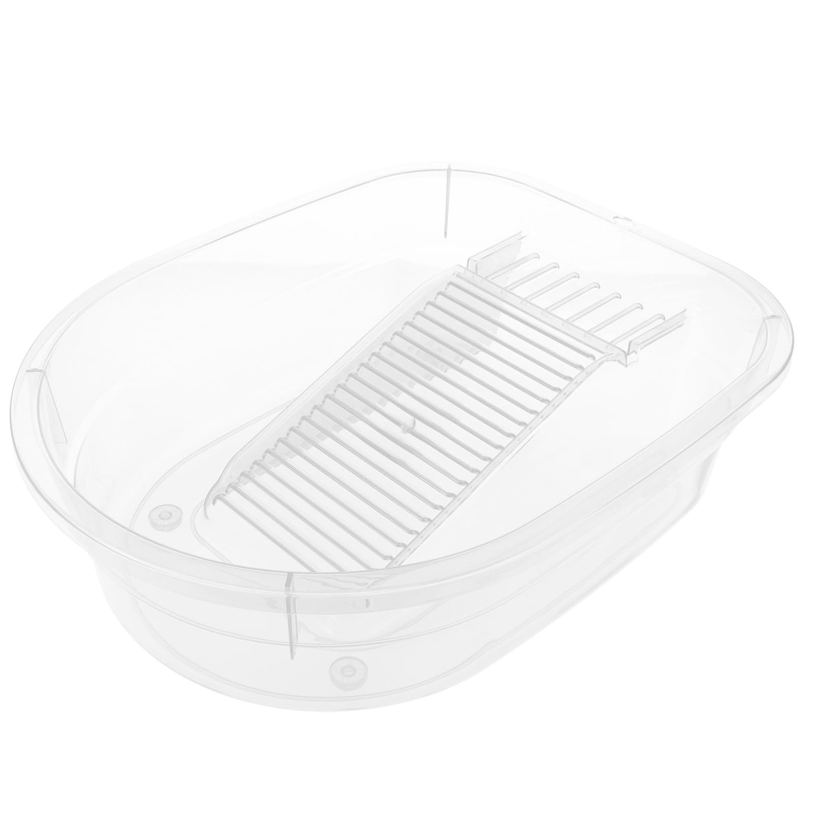 Lavatoio Compatto Trasparente con Lavagna Integrata per Bucato Mano Vasca Leggera e Resistente per Biancheria Calzini e Piccoli Tessuti per Bagno Cucina e Campeggio