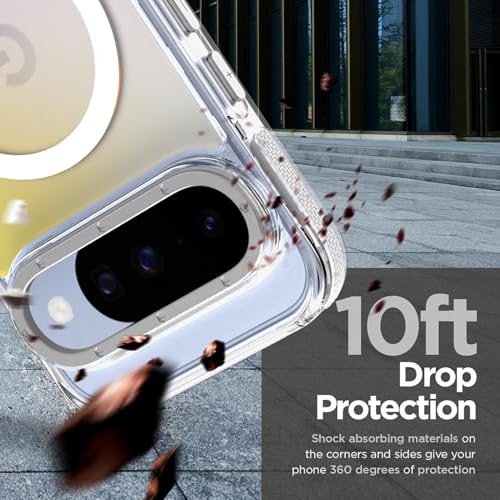 Image of Magnetic Case for Google Pixel 10 /10 Pro [Compatible with Magsafe] [Cute Fashion Fluorescent Design] Shockproof Slim Translucent Matte Case for Pixel 10 /10 Pro 6.3 inch, White