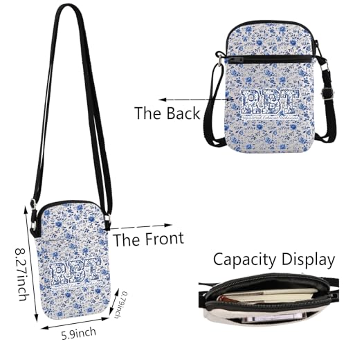 TSOTMO Behavior Therapist Gift RBT Registered Behavior Technician Crossbody Bag ABA BCBA Floral Behavior Analyst Gift2