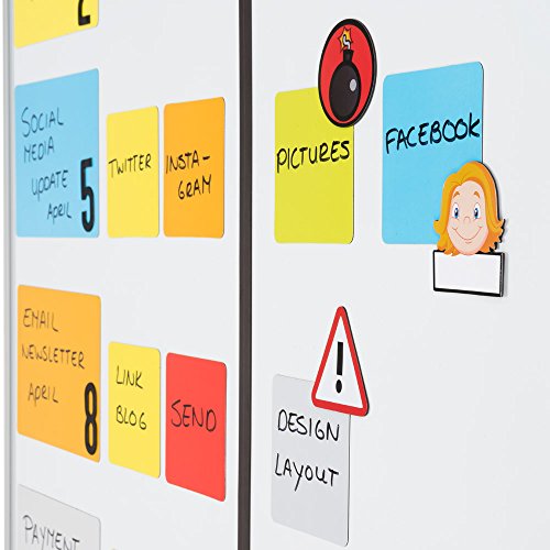 5 Ausrufezeichen Magnete 6 x 5 cm für Magnettafeln, Kühlschränke, Plantafeln und Whiteboards - Gefahr Vorsicht Verkehrszeichen Magnet