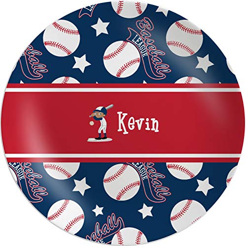 Personalized Baseball Melamine Plate Personalized Baseball Melamine Plate