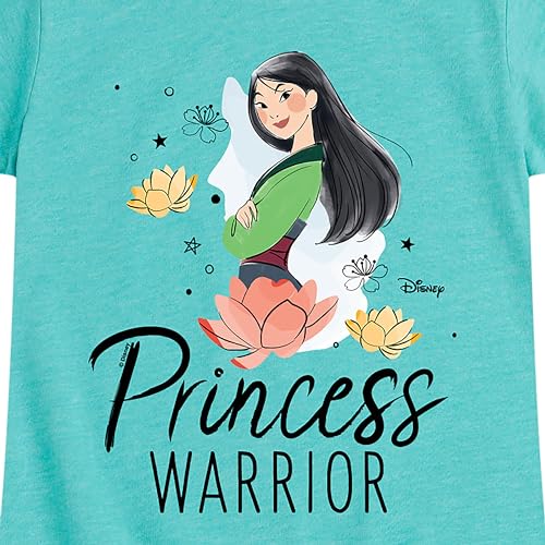 Disney - Mulan Princess Warrior - Toddler & Youth Girls Short Sleeve Graphic T-Shirt3