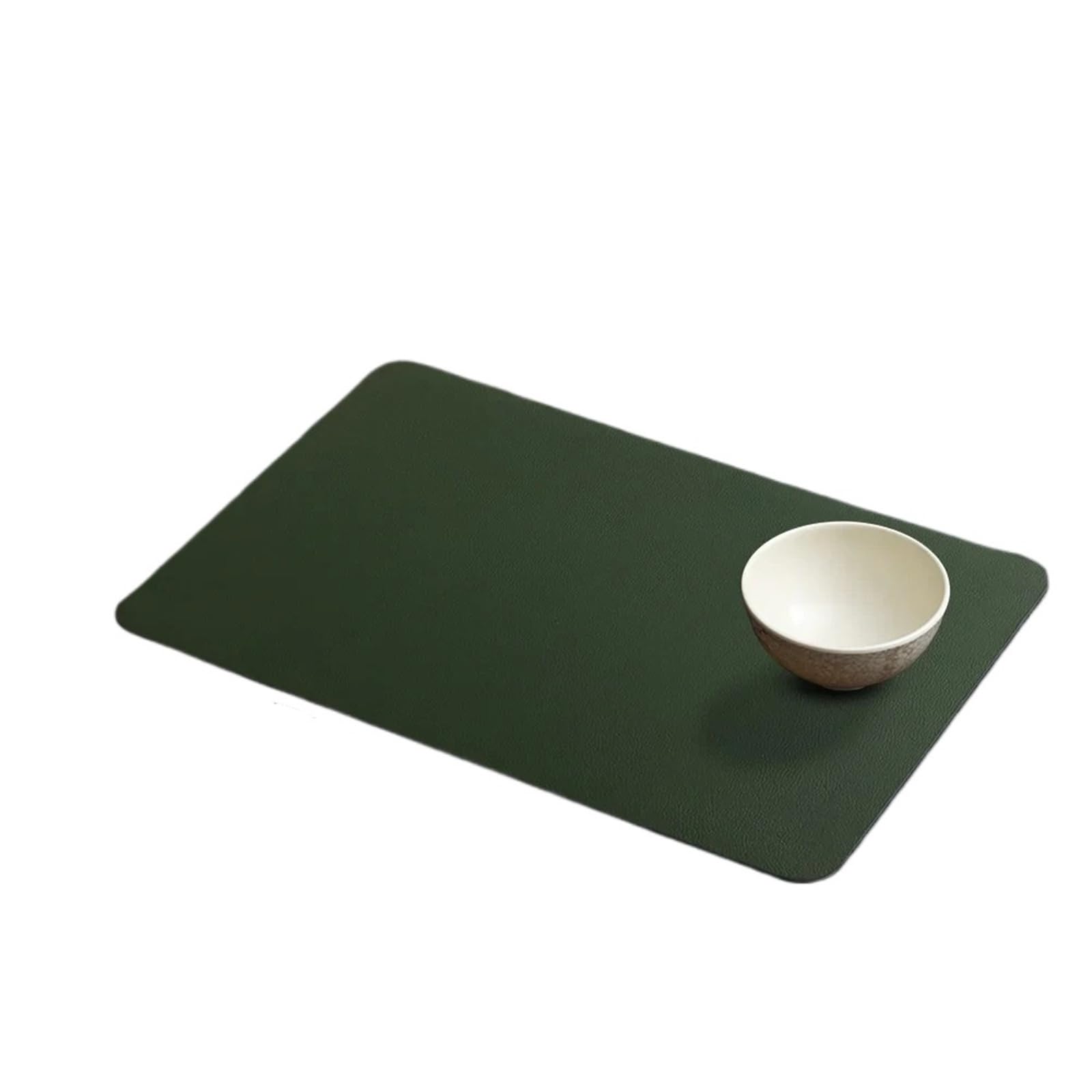 Tovagliette americane in similpelle bifacciali, tovagliette da pranzo, tovagliette americane impermeabili e resistenti al calore, 1/4/10 pezzi per il ristorante Home Kitchen(Green Light Grey,10 Pcs)