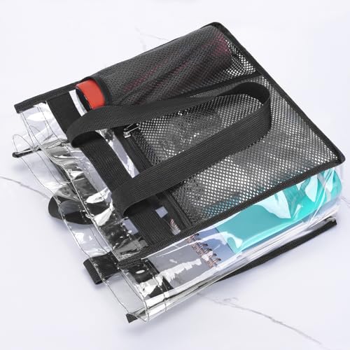 NATURAL STYLE 2-PACK Clear Bag Stadium Approved, Multifunction Clear Tote Bag for Travel Festival Work Concerts3