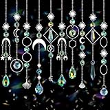 Crystal Suncatcher, 10 Pcs Colorful Sun Catchers Indoor Window Hanging Crystals Ornaments for Home Outdoor Garden Ceiling Balcony Room Christmas Party Wedding Decorations Prism Rainbow Maker