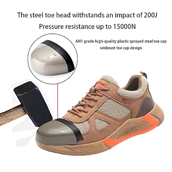 Stalen Neus Werkschoenen Veiligheidsschoenen,Voor Wandelen, Outdoor-Gebruik, Op De Bouwplaats, Op Het Werk, Ook Als Wandelschoenen Voor Buiten,▁