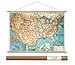Cavallini Papers & Co Cavallini Vintage USA Map Hanging Poster