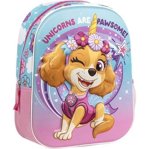 Mochila Infantil Patrulla Canina Skye Unicornio con Diseño 3D y...