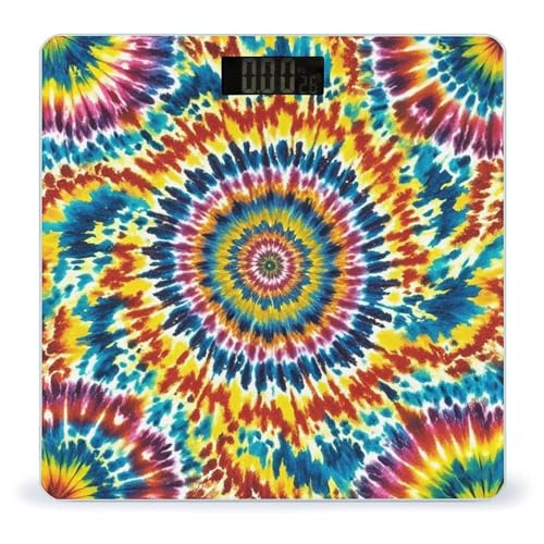 Balanza Digital de Baño Tie Dye con Pantalla LCD miniatura 1