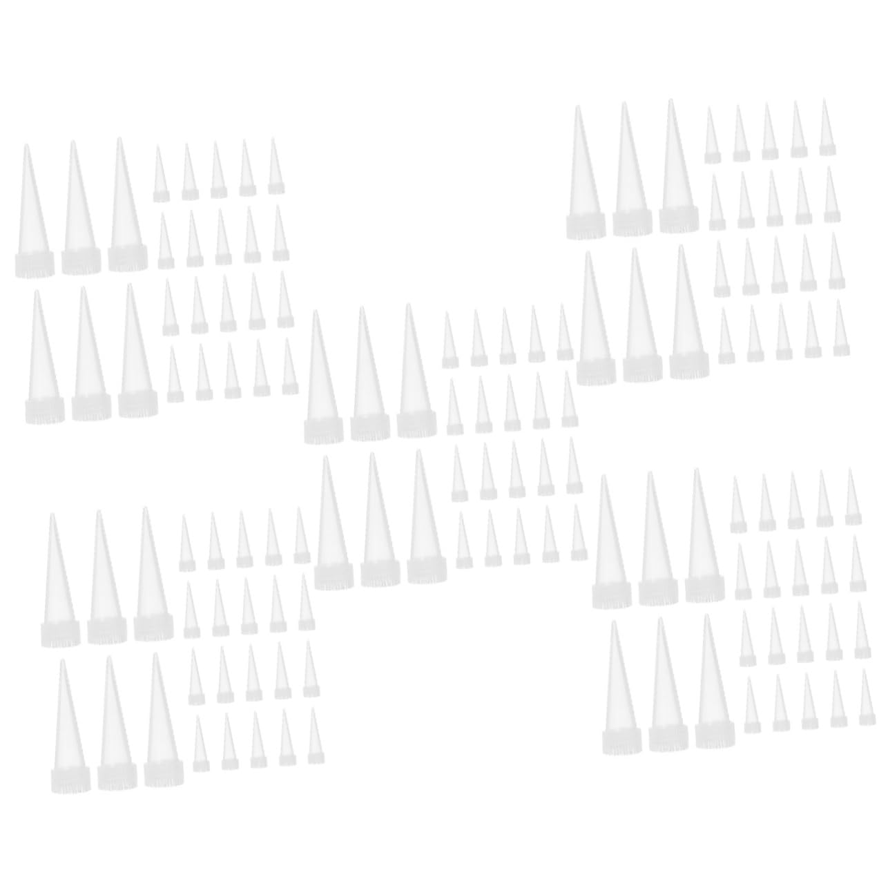 EXCEART 5 Set Colla Testa Colla Punta Di Precisione Mastice Saver Cappellini Punte Per Calafataggio Mastice Strumento Tubo Copre Tappo Per Calafataggio Ugello Per 100 pezzi * 5