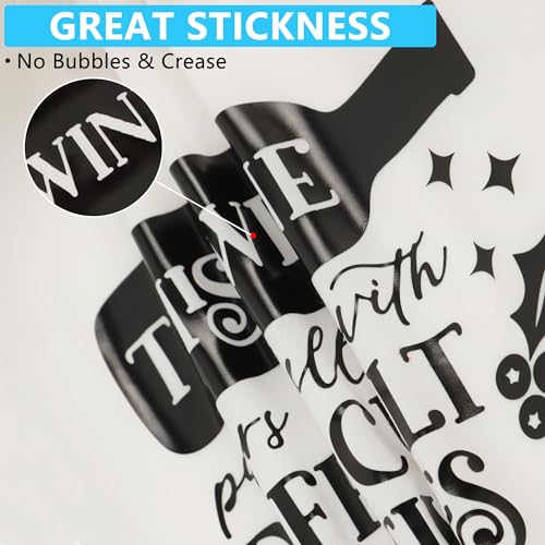 Image of Guangyintong Black HTV Heat Transfer Vinyl Rolls, 12 inch X 100ft Iron on Vinyl PVC Adhesive for T-Shirt, Easy to Cut & Weed for DIY Design