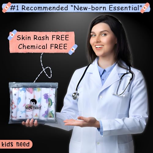 Image of Kids Need Premium langot for new born baby 0-3 months (6 Pack) Super Soft Double Layered nappy Breathable cotton cloth nappies for new born baby essentials | (NP1)