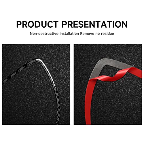 Image of Car Air Vent Outlet Cover Decals for 2015-2023 Chrysler 300 / 300C / 300S / Limited /Touring Accessories Carbon Fiber Interior Stickers
