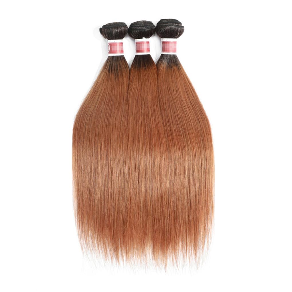 Tissage En Lot Brésilien Naturel Remy Lisse, Couleur Bordeaux Rouge Blond Marron, Extensions De Cheveux