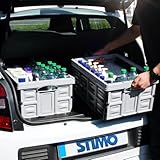 Stimo 3x Klappbox 45L faltbare Transportbox 54x40x26cm klappbar und stapelbar Einkaufskiste bis 20kg