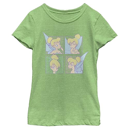 T-shirt Clochette Disney pour fille en coton vert pomme taille XS